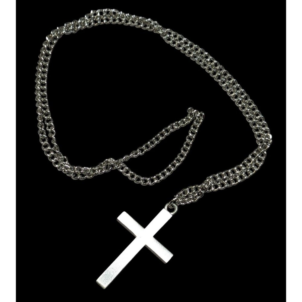 Modern Religious Cross Pendant Stainless Steel Necklace